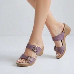 Dansko Sophie Leather upper pink-toned sandals